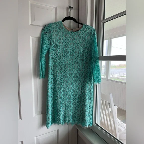 chinese dress ladies Linen Blend Lace Trimmed Midi Dress | A-Line Dress